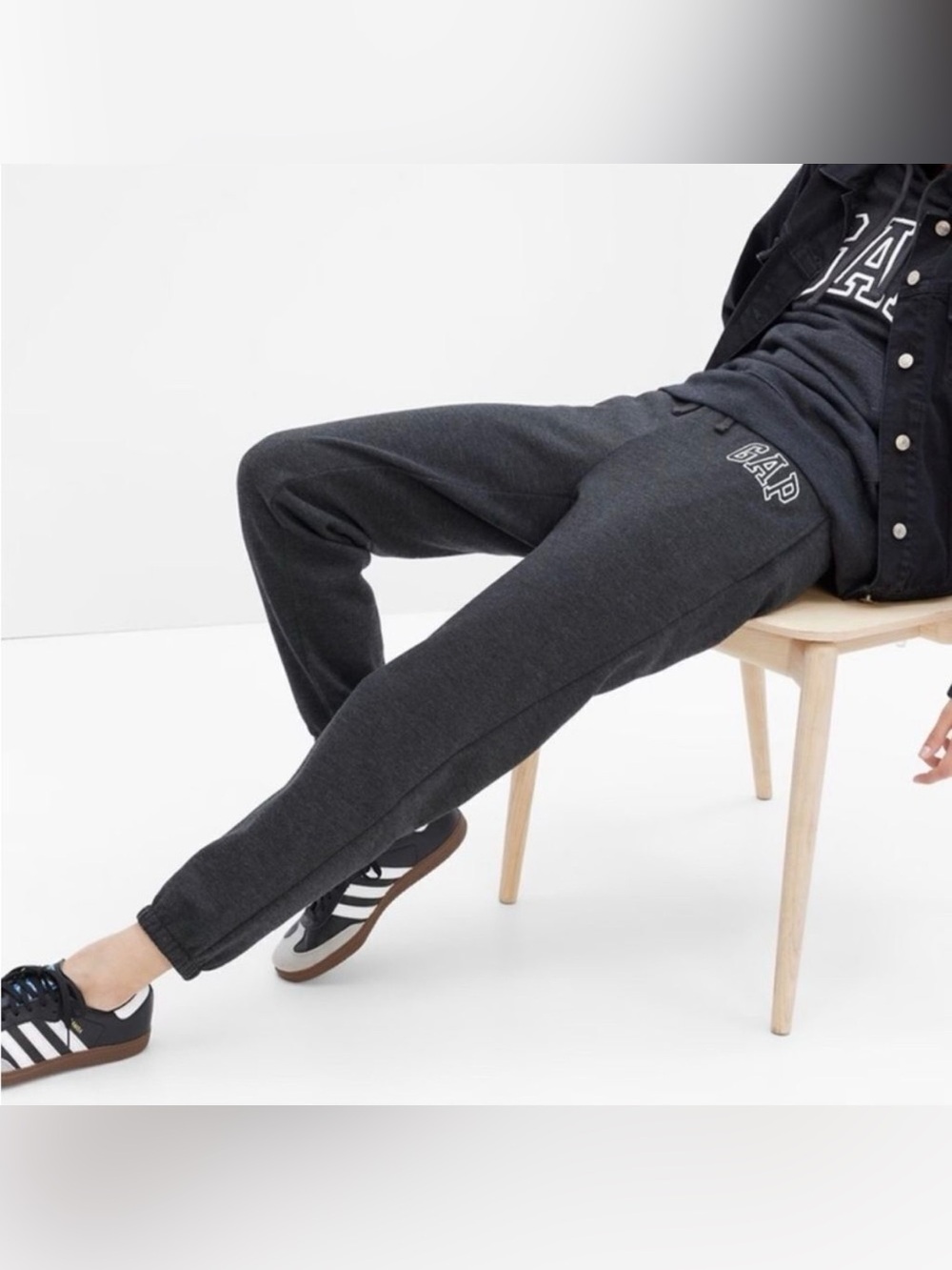 Gap Marled Charcoal Gray Joggers Sweatpants